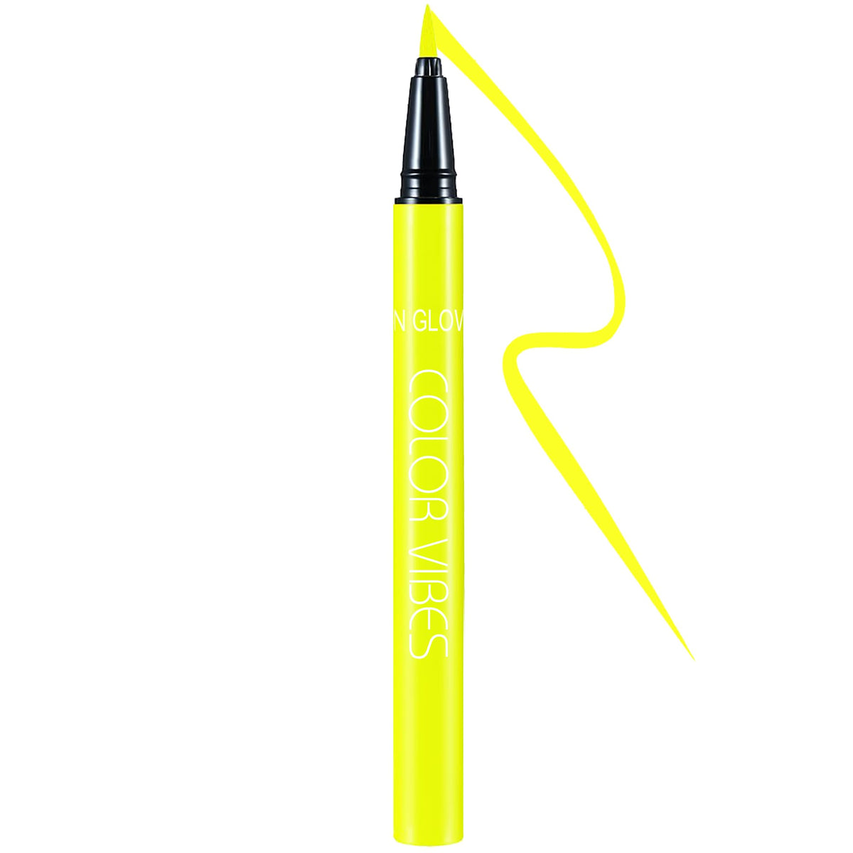 Delisoul Uv Neon Liquid Eyeliner - Waterproof, Matte Pigmented, Neon Yellow For Rave & Festivals