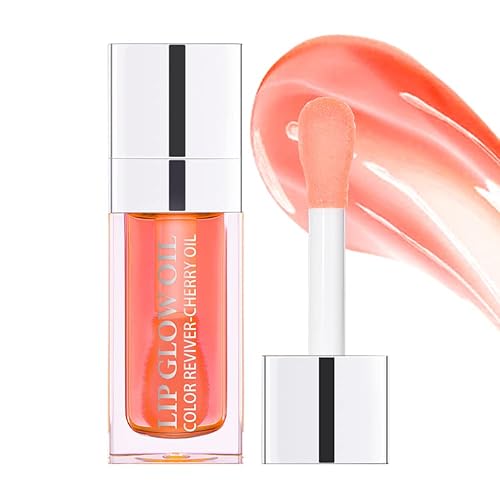 Eliversion Hydrating Lip Glow Oil - Moisturizing, Plumping, Long Lasting Pink Lip Gloss, 0.2 Fl