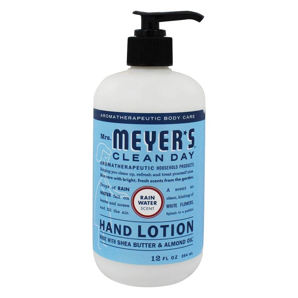 Mrs Meyer'S Rainwater Hand Lotion, 12 Fl Oz - Moisturizing Plastic Bottle, Clean Day Brand