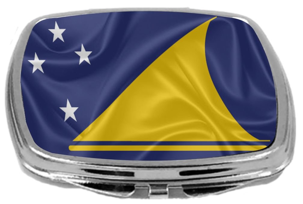 Rikki Knight Tokelau Flag Compact Mirror - 2.5&quot; Portable Travel Accessory