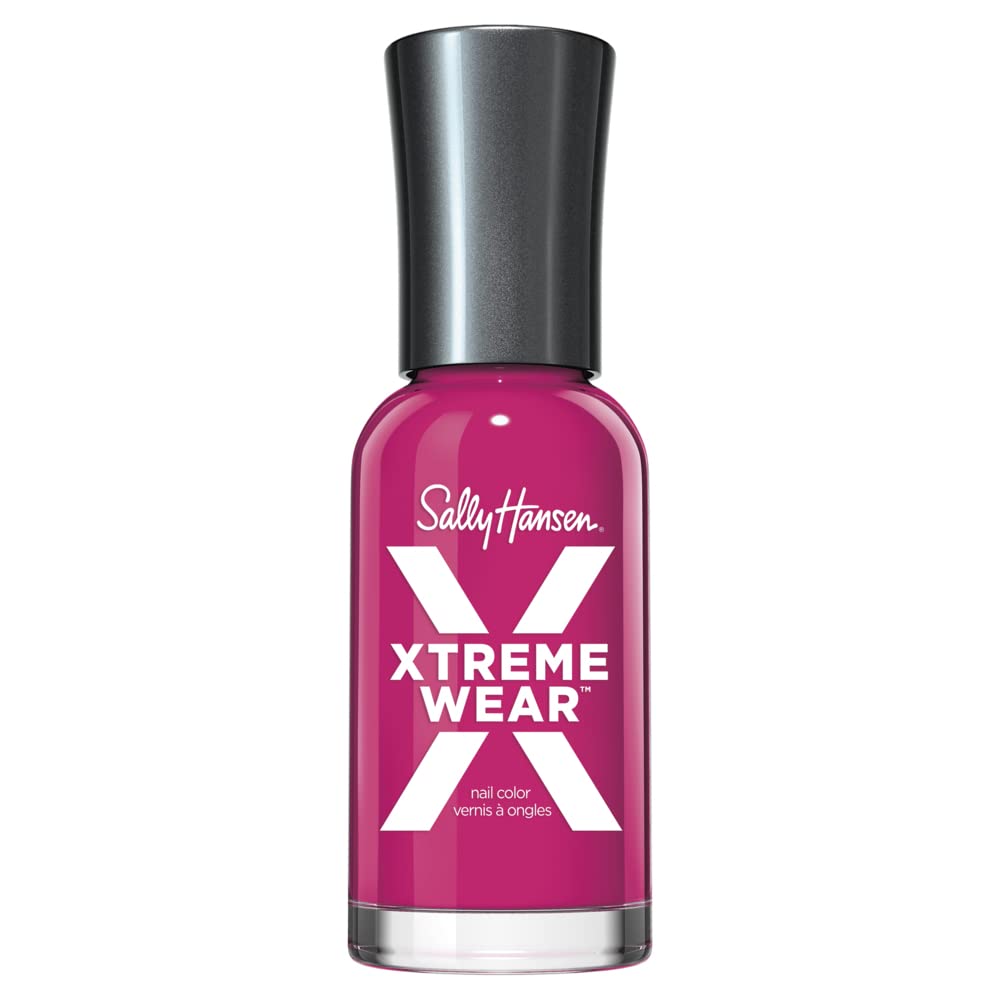 Sally Hansen Xtreme Wear Nail Polish, Fuchsia Power, 0.4 Fl Oz - Long-Lasting Color