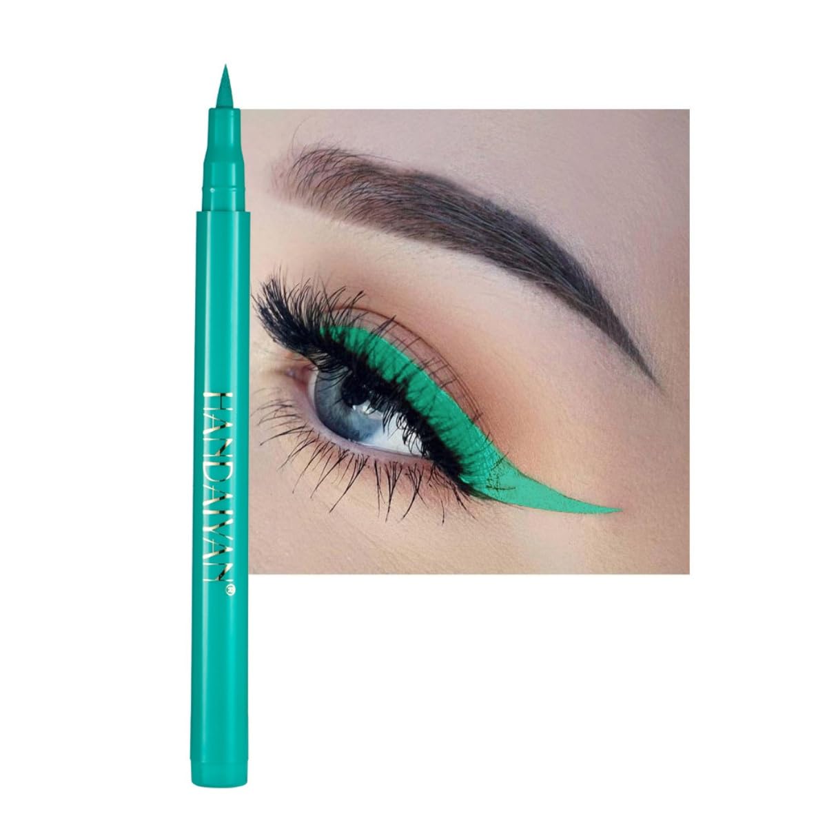 Onarisae Waterproof Liquid Eyeliner - Pigmented Smudge-Proof Green, 0.32 Oz