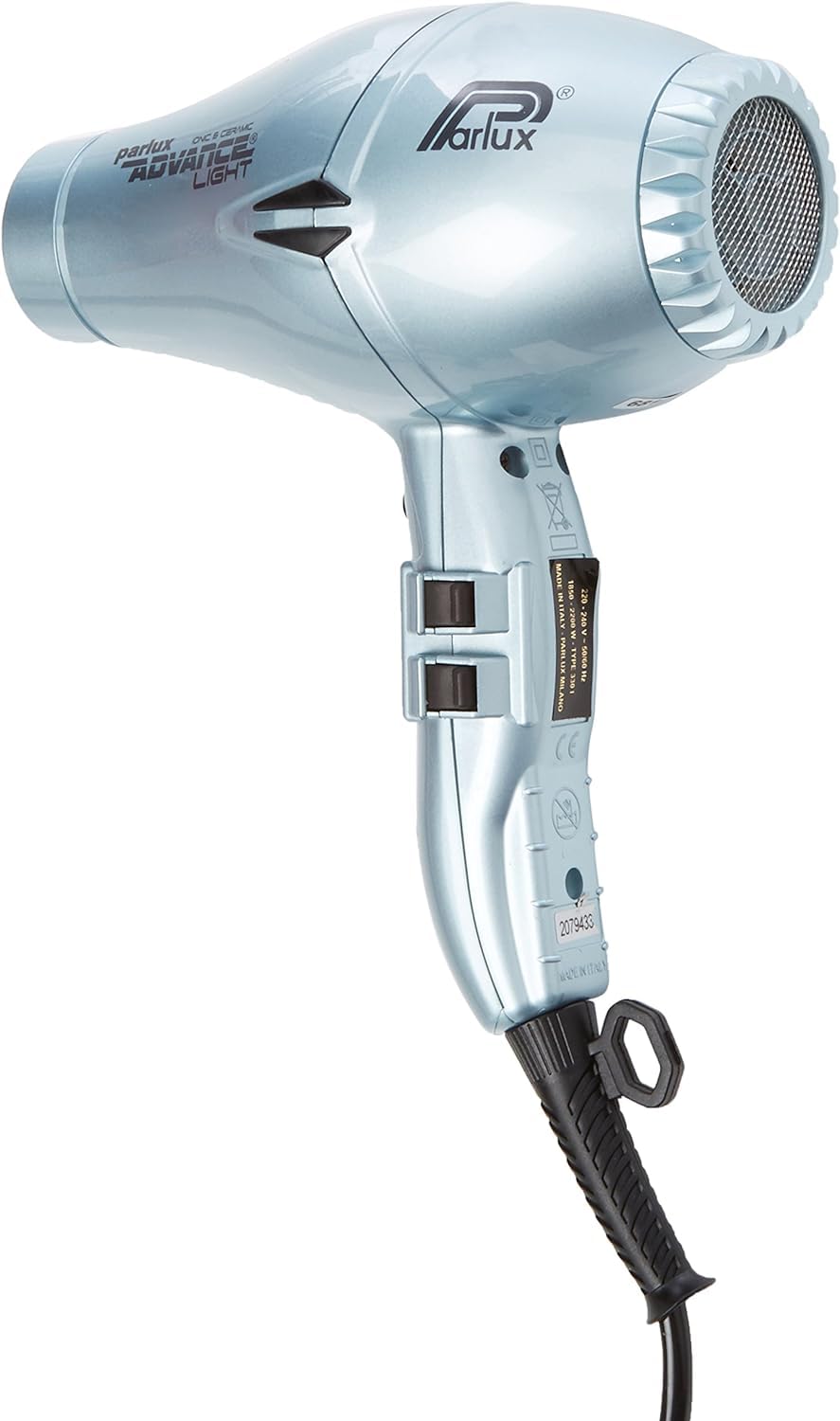 Parlux Advance Light Ceramic Ionic Hairdryer - Ice, Professional Hair Dryer for Fast Drying