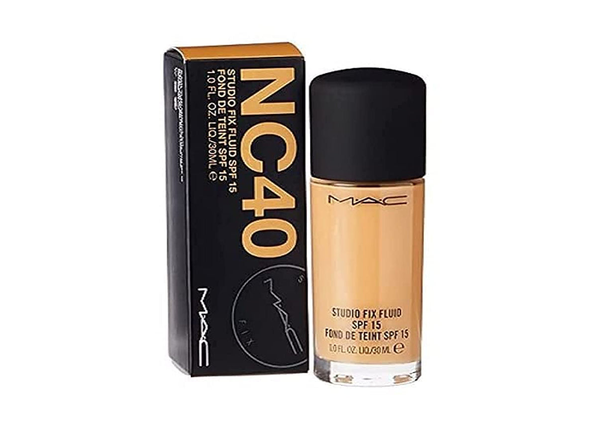 Mac Studio Fix Fluid Foundation Nc40 30Ml - Spf 15, Long-Lasting, Natural Finish