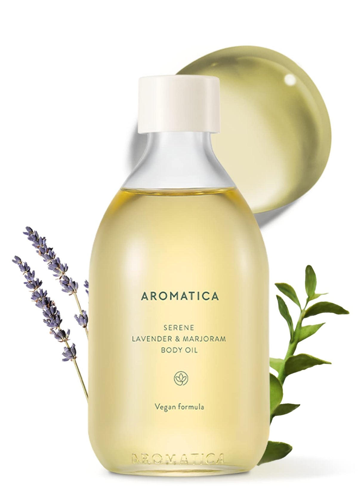 Aromatica Serene Body Oil Lavender & Marjoram - 100Ml Aromatherapy Massage Oil For Women