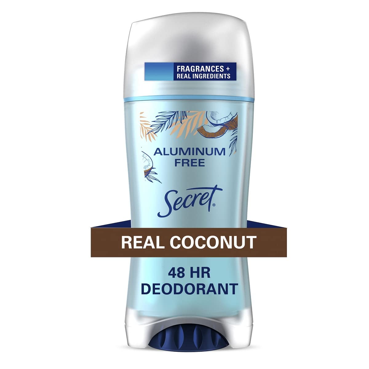 Secret Aluminum Free Deodorant For Women, Coconut Scent, 2.4 Oz, Natural Protection