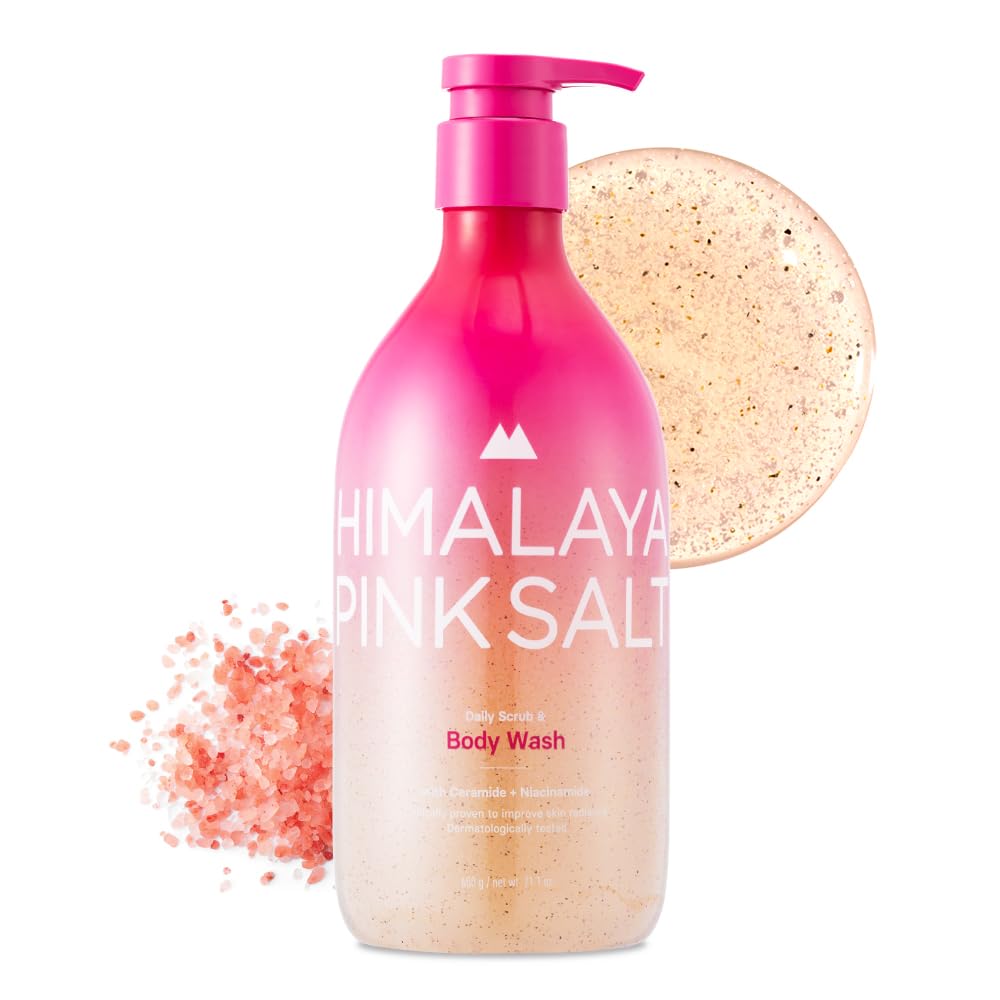 Himalaya Pinksalt Exfoliating Body Scrub & Wash With Dead Sea & Himalayan Pink Salt, 21.1Oz