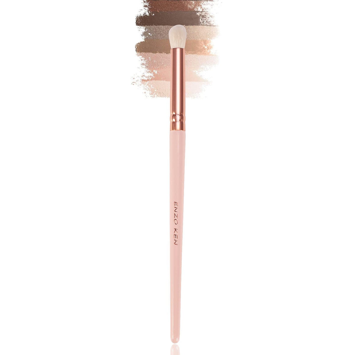 Enzo Ken Natural Goat Hair Eyeshadow Brush - Small Blending Eye Shadow Makeup Brush, Pink E404M