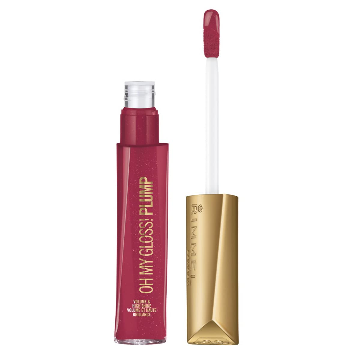 Rimmel Stay Plumped Lip Gloss - 501 Raspberry Sundae, 1 Count - Moisturizing Shine