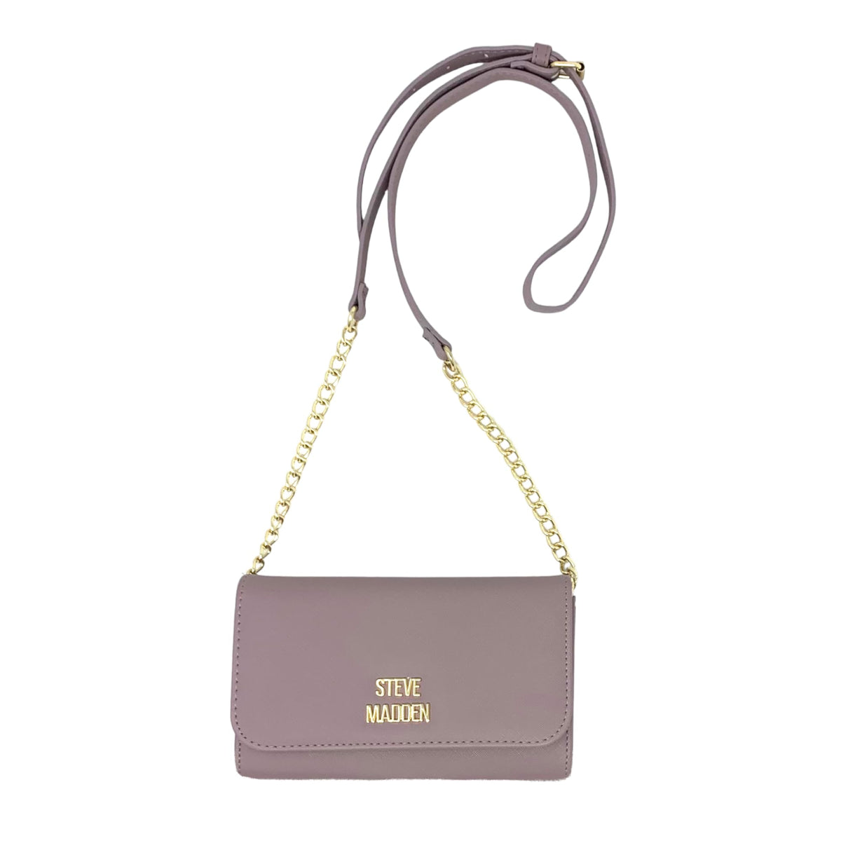 Steve Madden BLYNN Mauve Faux Leather Wallet Crossbody - One Size Fashion Accessory