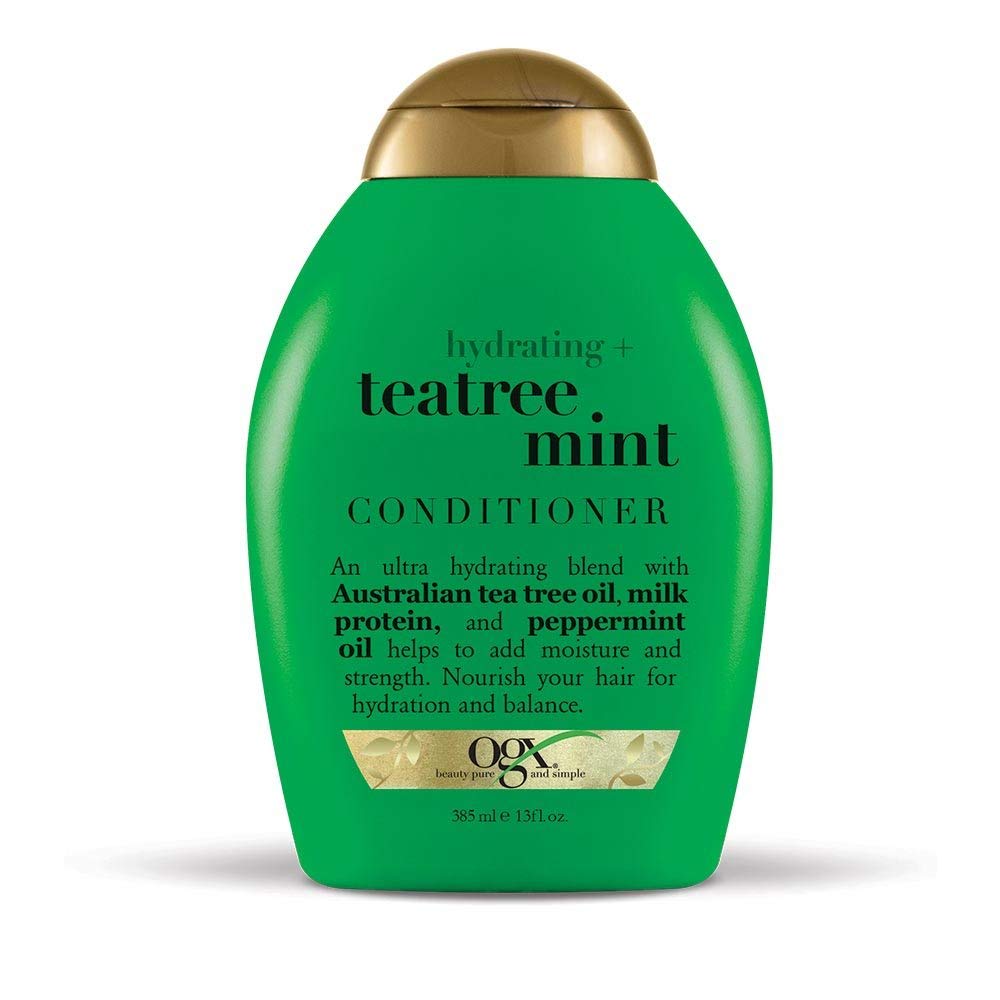 Ogx Hydrating Teatree Shampoo, Mint, 13 Fl Oz, Pack Of 2 - Refreshing Green Hair Care