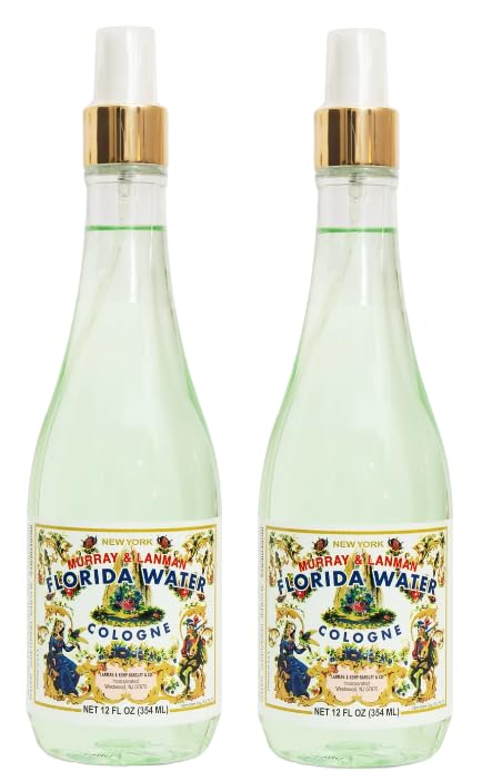 Generic Florida Water Cologne Spray, 12 Fl Oz, Pack Of 2 - Refreshing Fragrance