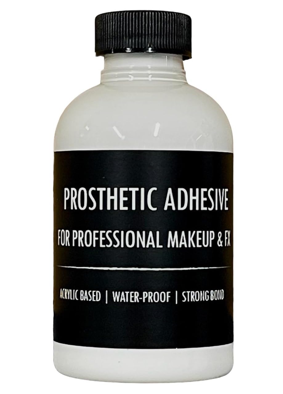 Pl Professional Prosthetic Adhesive, Clear, 2 Oz - Waterproof Fx Makeup, Non-Latex, Dries Clear