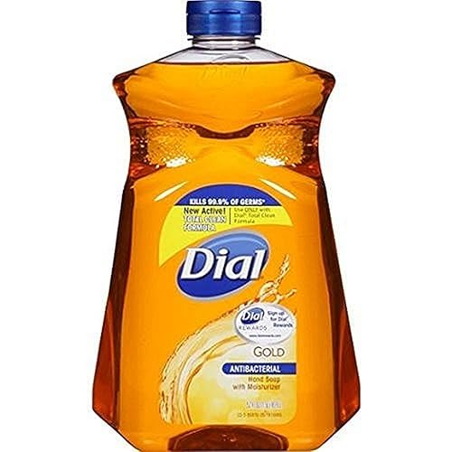 Dial Antibacterial Liquid Hand Soap Refill, Gold, 52 Fl Oz - Germ Protection, Fresh Scent