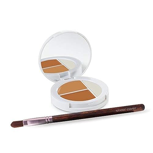 Sheer Cover Conceal & Brighten Concealer Set - Tan/Dark, 2 Piece With Shimmering Highlighter