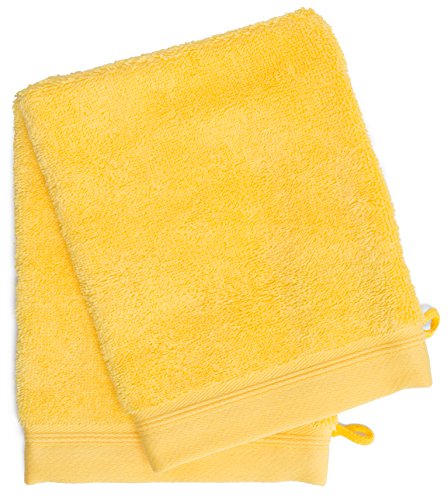 France Luxe Yellow Cotton Body French-Style Bath Mitt 2-Pack - One Size