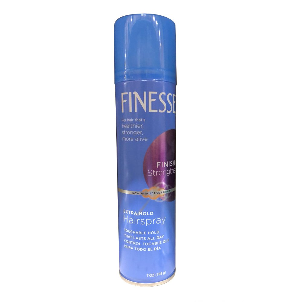 Finesse Extra Hold Hairspray, Finesse Finish & Strengthen, 7 Oz, Long-Lasting Hold