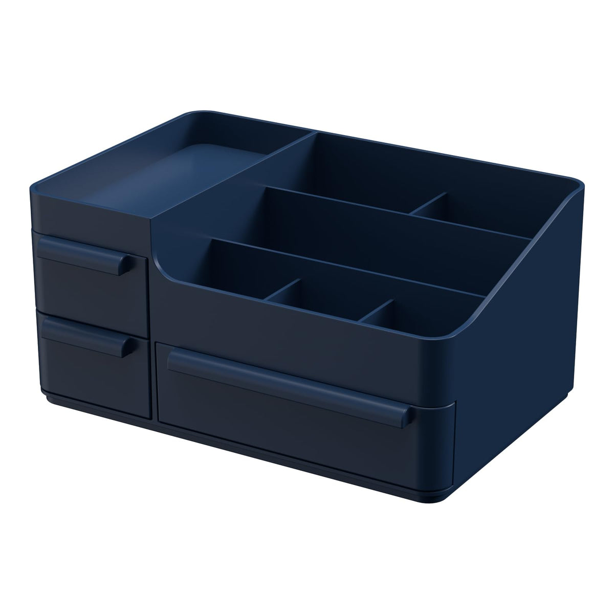 Chancetsui Blue Makeup Organizer With Drawers - Vanity, Bathroom & Bedroom Storage Case