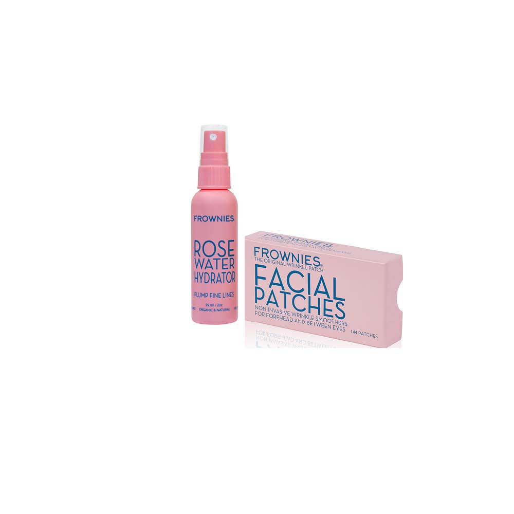 Frownies Smoothening Combo Set For Forehead And Between Eyes With Rosewater - 2 Pieces