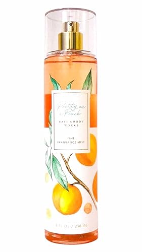 Bath & Body Works Pretty As A Peach Fragrance Mist - 8 Fl Oz, Sweet Peach Scented Body Spray