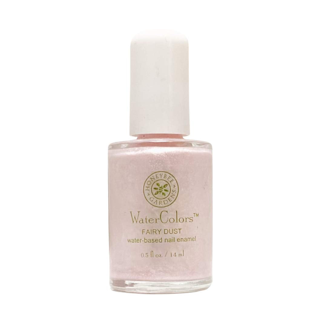 Honeybee Gardens Water-Based Nail Enamel, Eco-Friendly Fairy Dust, Iridescent Pink, 0.5 Fl Oz