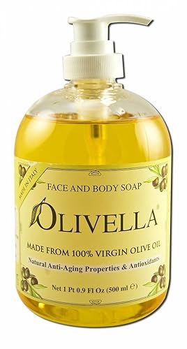 Olivella Liquid Soap With Olive Oil - 16.9 Fl Oz - Gentle Moisturizing Cleanser