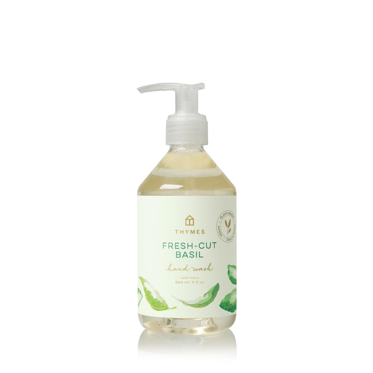 Thymes Hand Wash - Moisturizing Liquid Soap With Fresh Basil & Sage, 9 Fl Oz Dispenser