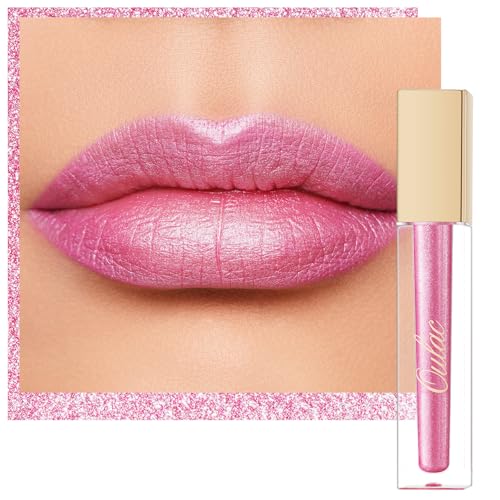 Oulac Pink Lip Gloss - Metallic Shine, Long Lasting Waterproof, Vegan, 4.5Ml, Md08 Party Color