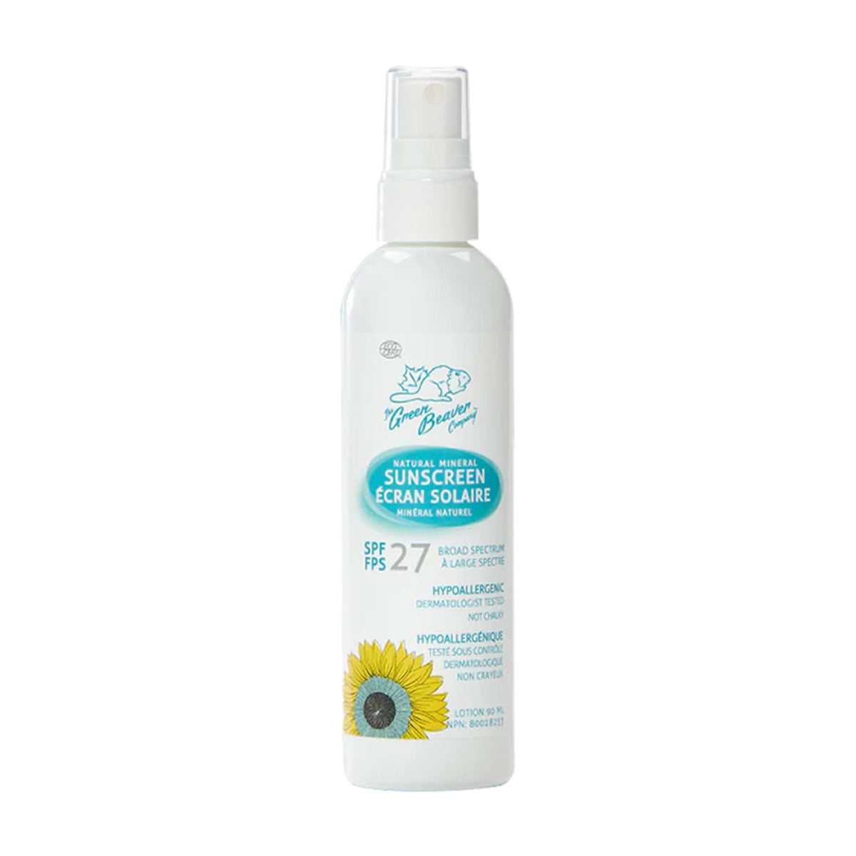 Green Beaver Co Natural Sunscreen Spray Spf 27, 90 Ml - Eco-Friendly Sun Protection