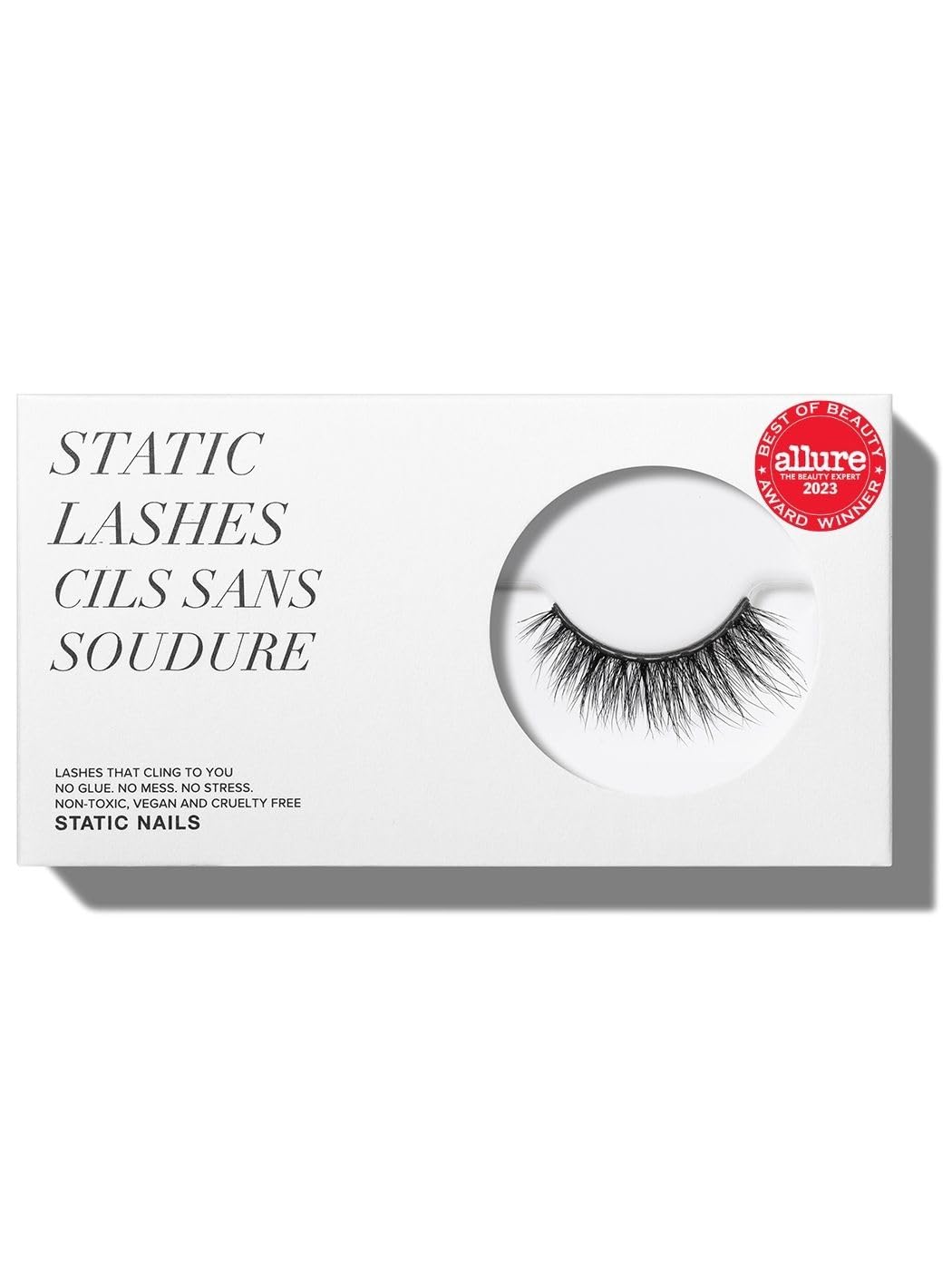 Static Nails Magnetic Eyelashes - Soft & Wispy Black, Reusable, No Glue, 3D Natural Look