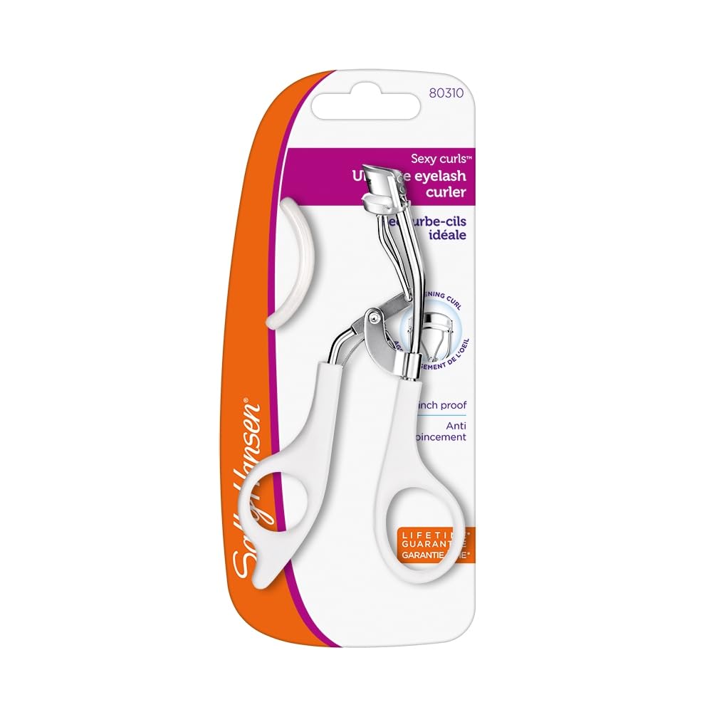 Sally Hansen Sexy Curls Eyelash Curler Set With Refill, Pinch Proof, Lifetime Guarantee