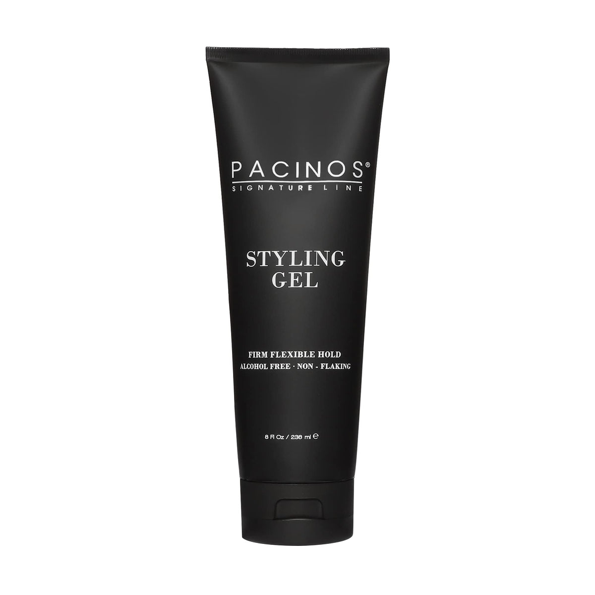 Pacinos Styling Gel - Medium Shine, All Day Hold, 8 Fl. Oz - No Flakes, All Hair Types