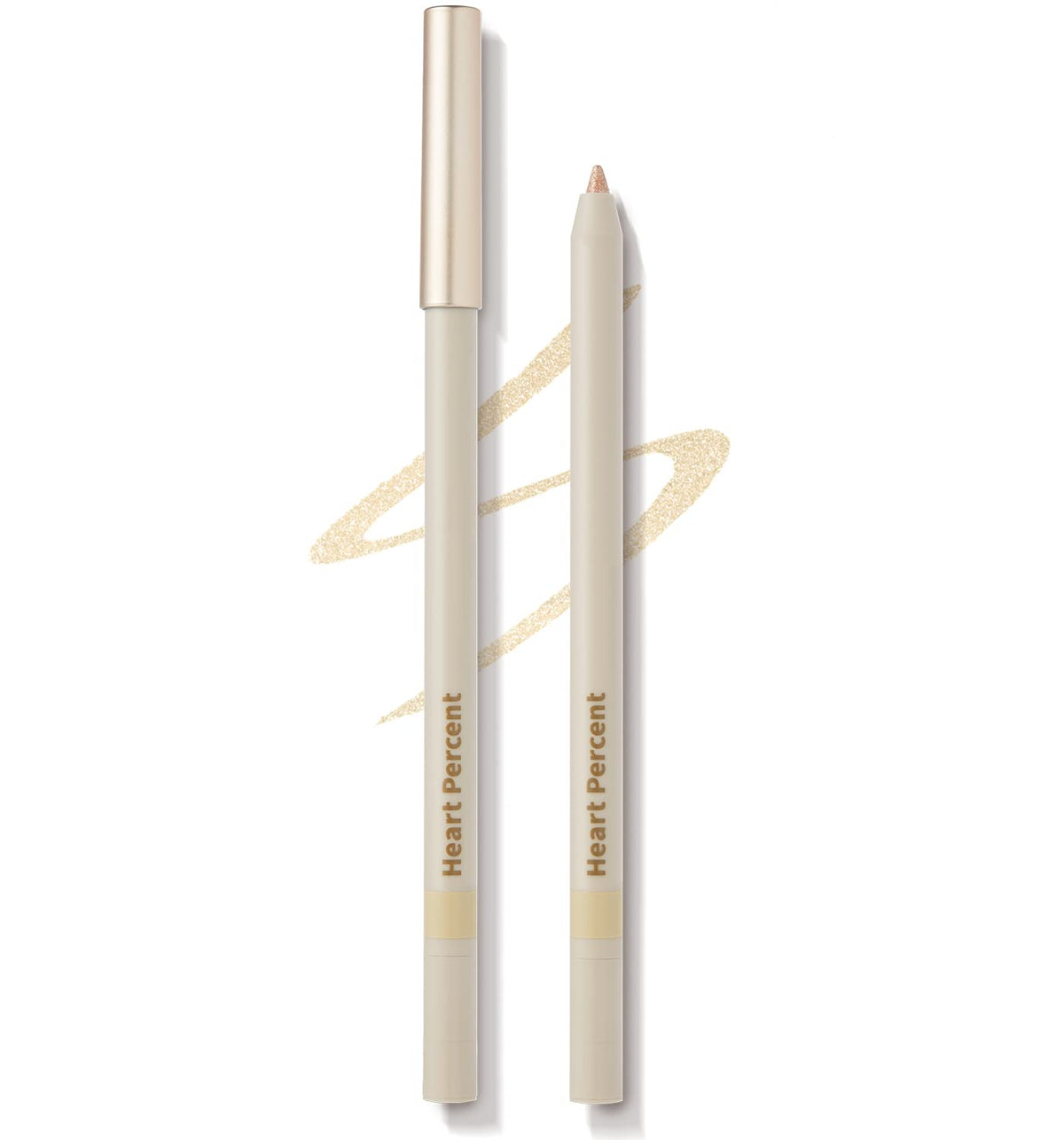 Heart Percent Long-Lasting Waterproof Gel Eyeliner Pencil - 05 Light Gold, Smudge Proof, Retractable