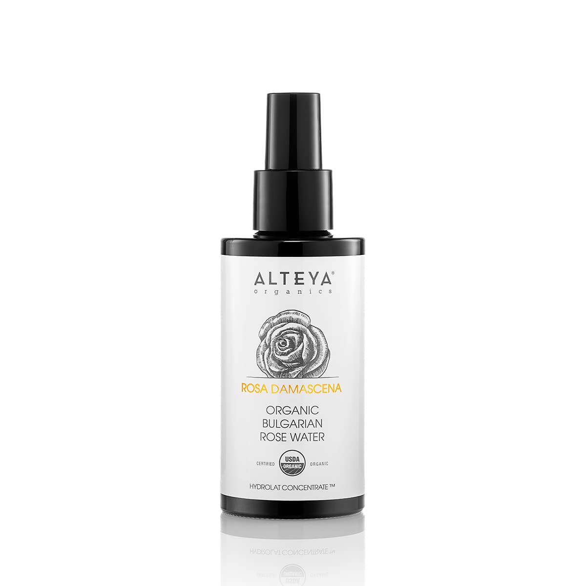 Alteya Organics Rose Water Toner, Usda Organic, 3.4 Fl Oz, Bulgarian Rosa Damascena Spray