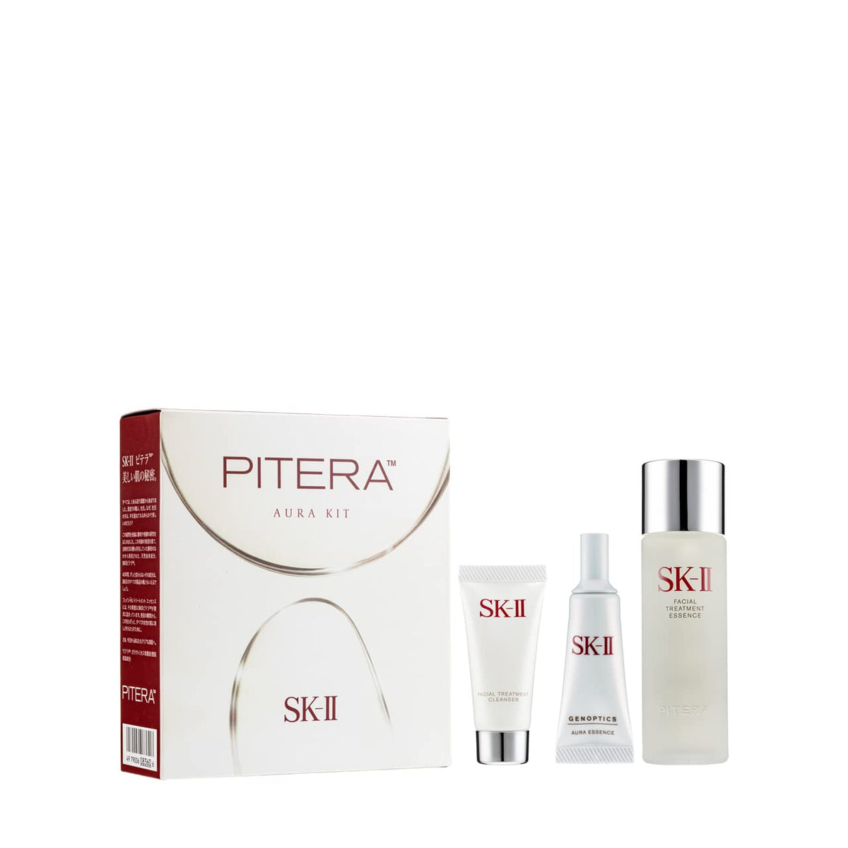 Sk-Ii Pitera Aura 3 Piece Set: Facial Treatment Essence, Cleanser & Genoptics Aura Essence