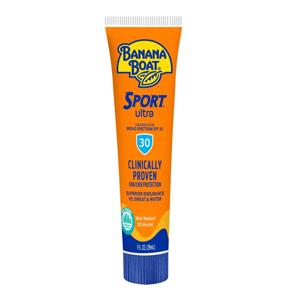 Banana Boat Sport Sunscreen Spf 30 - Travel Size 1 Oz (Case Of 24) - Plastic, White