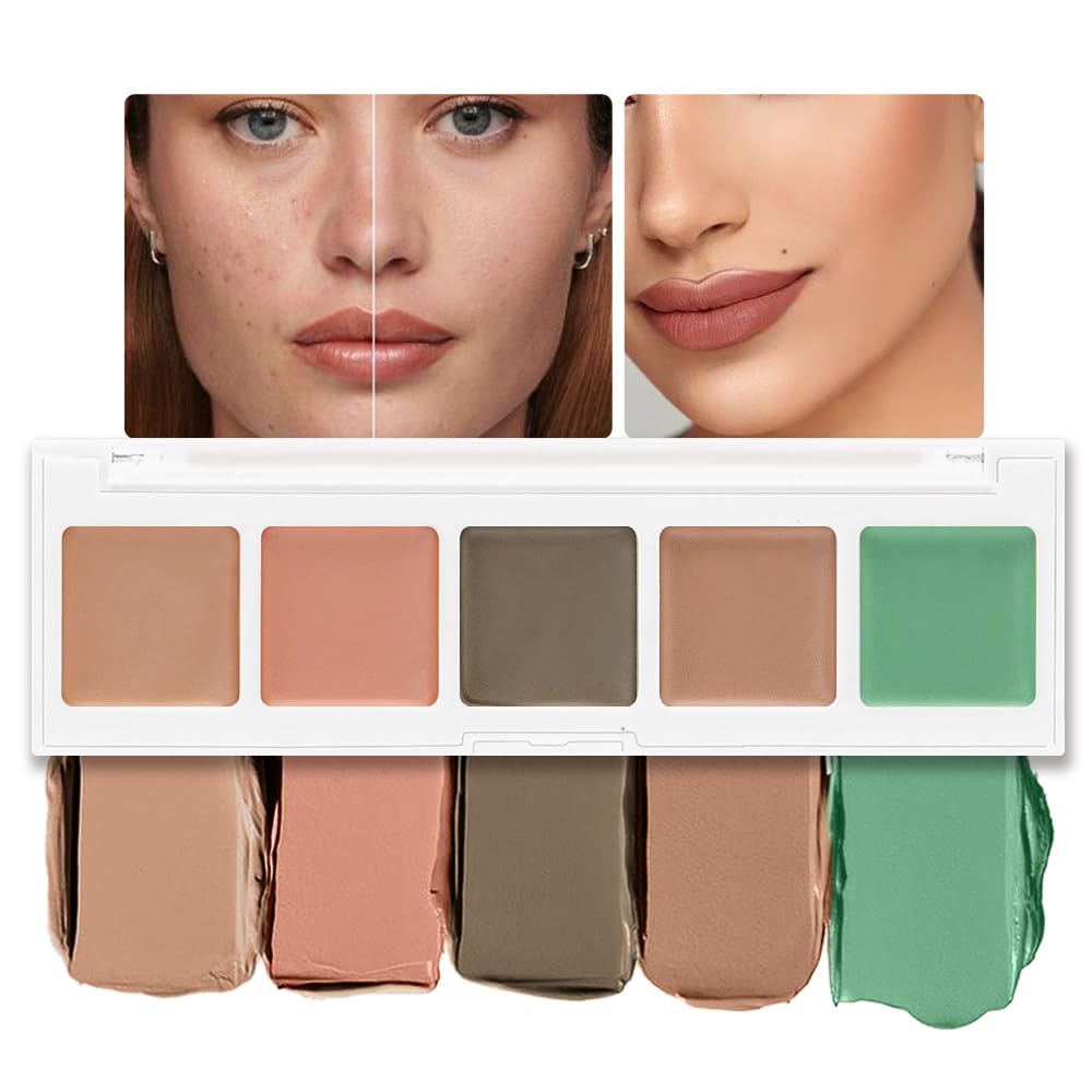 Wantuoluo 5 Colors Magic Touch Concealer Palette - Waterproof, Lightweight For Dark Circles & Acne Marks