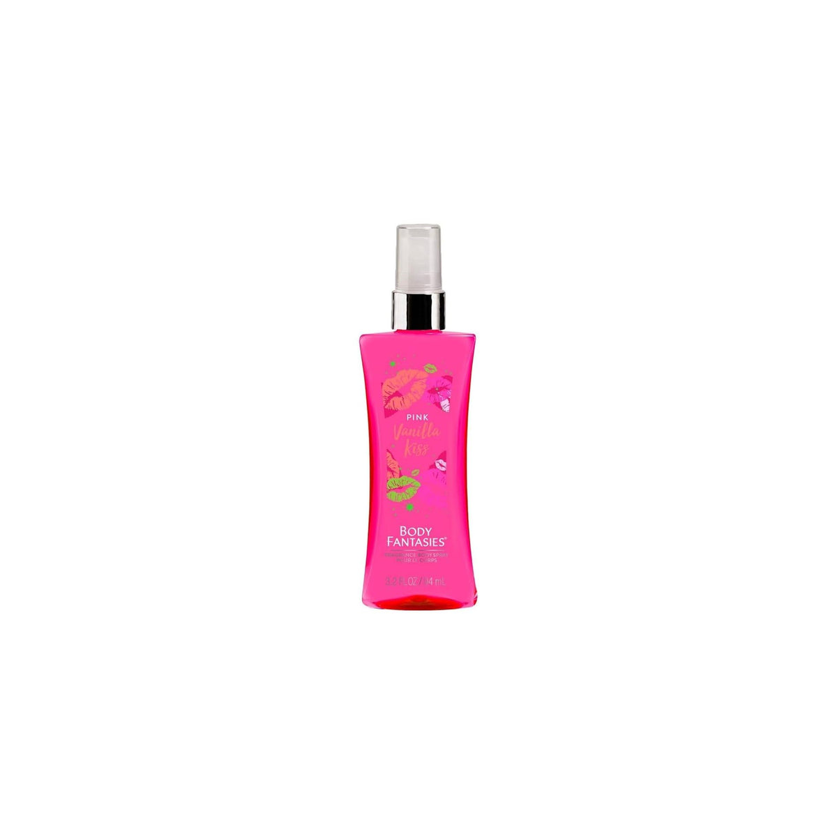 Body Fantasies Pink Vanilla Kiss Body Spray, 3.2 Fl Oz - Sweet Fragrance For All-Day Freshness