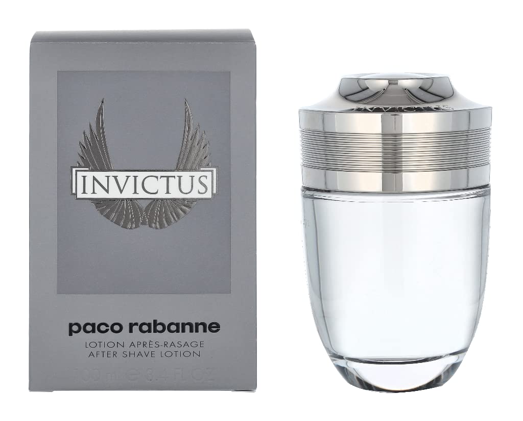 Paco Rabanne Invictus After Shave Lotion 3.4 Oz - Lightly Perfumed, Eliminates Razor Burn