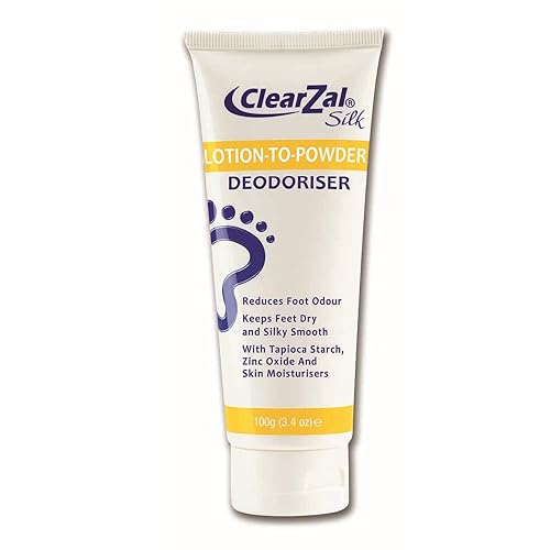 Clearzal Deodorizing Foot Cream To Powder, 3.4 Oz - Odor Eliminating & Silky Smooth Finish