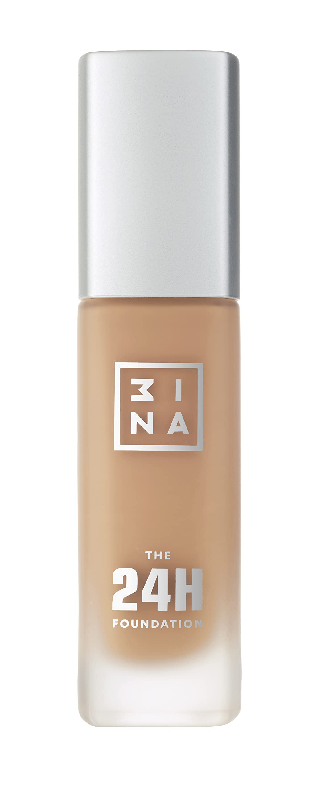 3Ina 24H Foundation - Medium Nude, Long-Wearing, Matte Finish, Waterproof, Vegan, 1.01 Oz