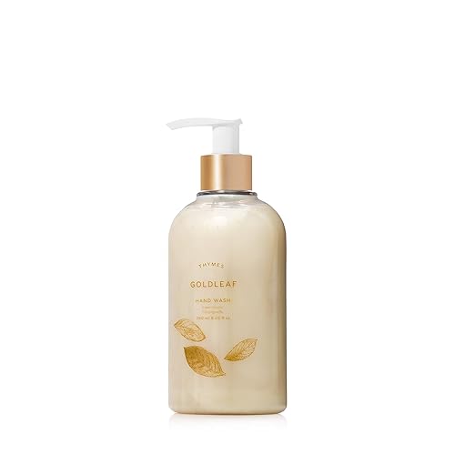 Thymes Goldleaf Moisturizing Hand Wash Soap - Gentle Cleanser With Glycerin & Jojoba, 8.25 Oz