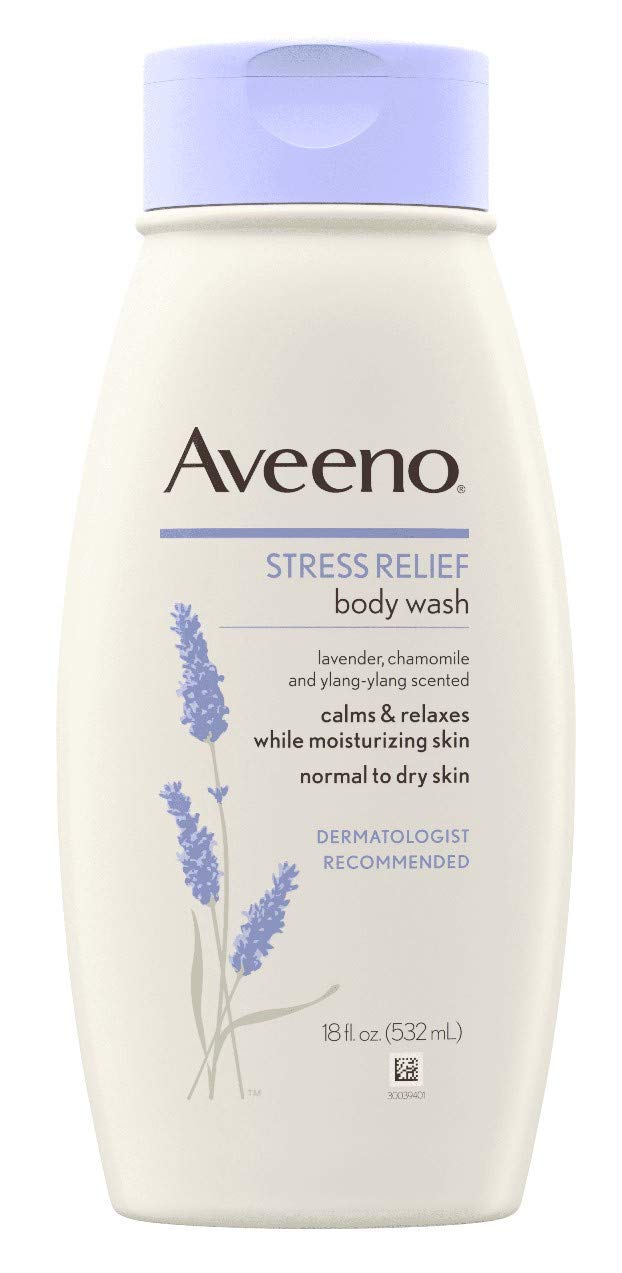 Aveeno Body Wash Stress Relief 18 Ounce (532ml) (2 Pack)