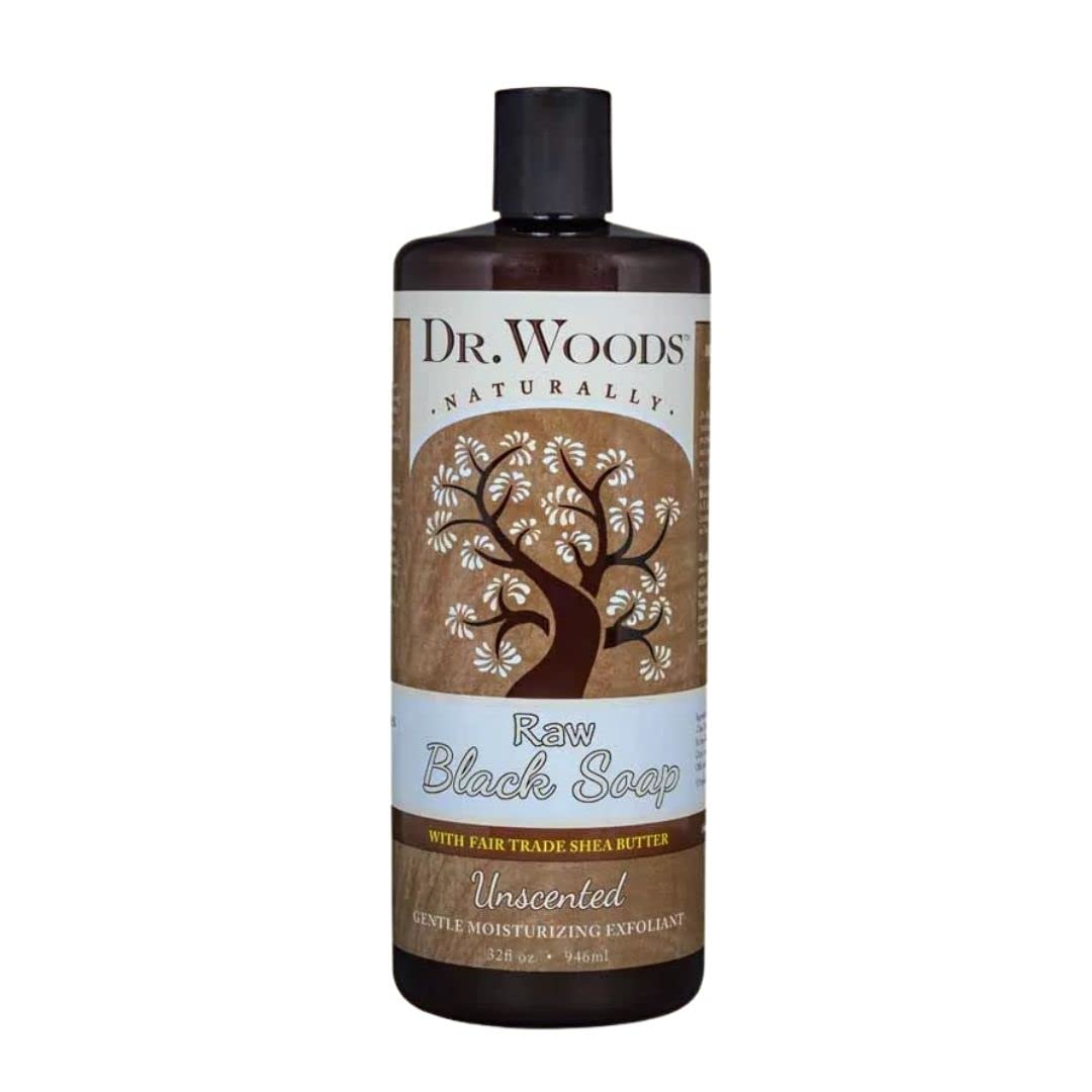 Dr. Woods Raw Moisturizing Unscented Soap With Organic Shea Butter, 32 Ounce