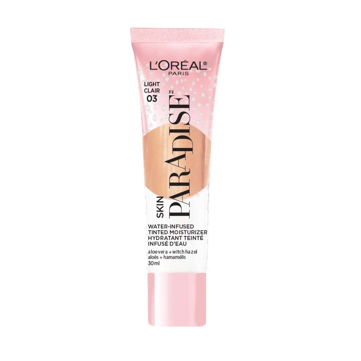 L'Oreal Paris Skin Paradise Tinted Moisturizer Spf 19, Light 03, 1 Fl Oz - Hydrating, Natural