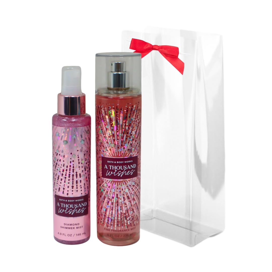 Bath & Body Works A Thousand Wishes Gift Set - Fine Fragrance Body Mist & Shimmer Mist 8 Oz