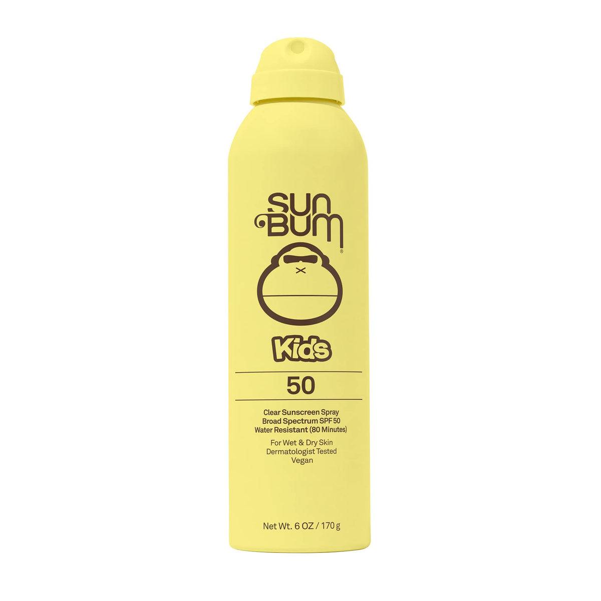 Sun Bum Kids Spf 50 Sunscreen Spray - Clear, Water-Resistant, 6 Oz, Hawaii Compliant