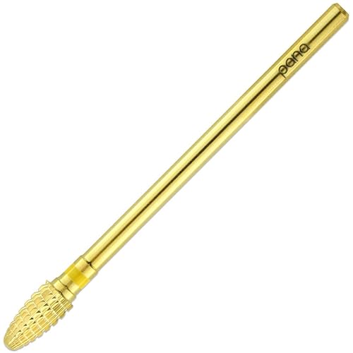 Beauticom Pana 3/32&quot; Carbide Safety Bit - Extra Fine Mini Cone, Gold For Dremel Drill