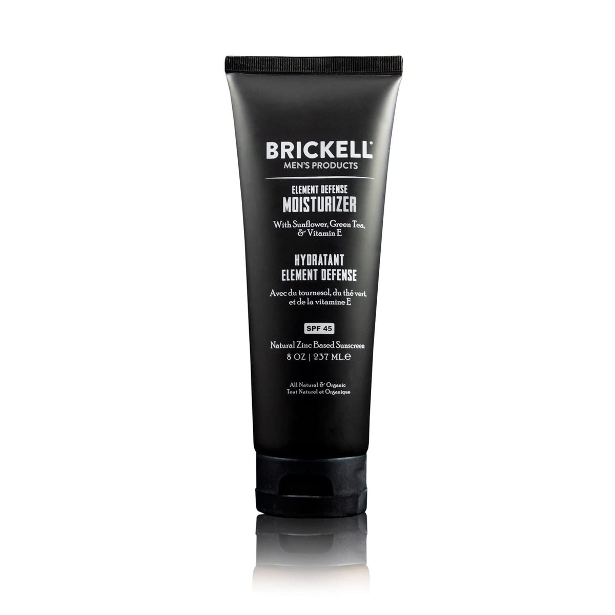 Brickell Men'S Element Defense Spf45 Moisturizer, Unscented Zinc Oxide Sunscreen, 8 Oz