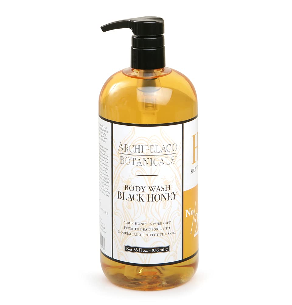 Archipelago Botanicals Black Honey Body Wash  Moisturizing and Hydrating Daily Wash for Nourished Skin  Free from Parabens  Phth